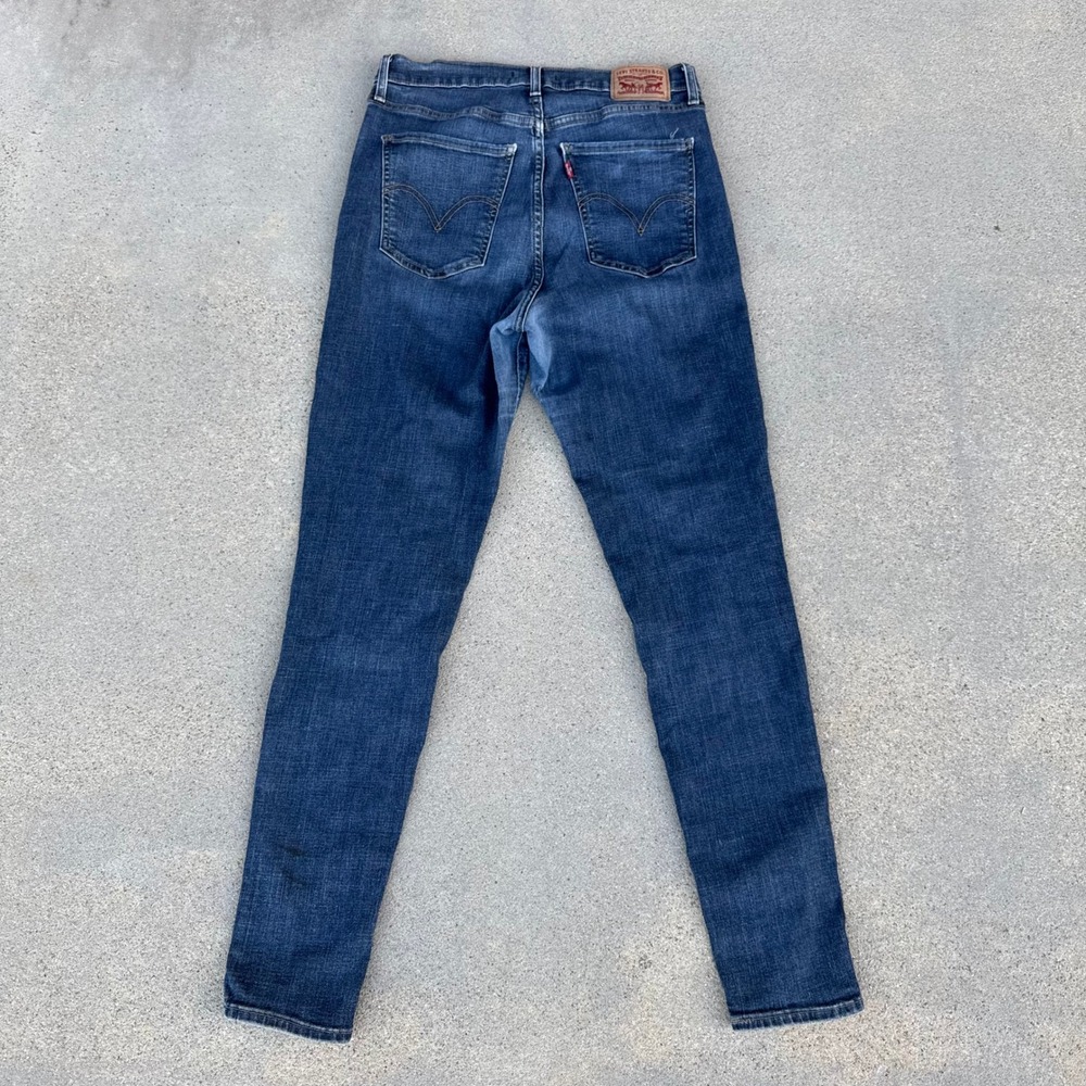 Levi's Mile High Super Skinny Jeans Women 31 Dark Wash High Rise Denim‎ Stretch